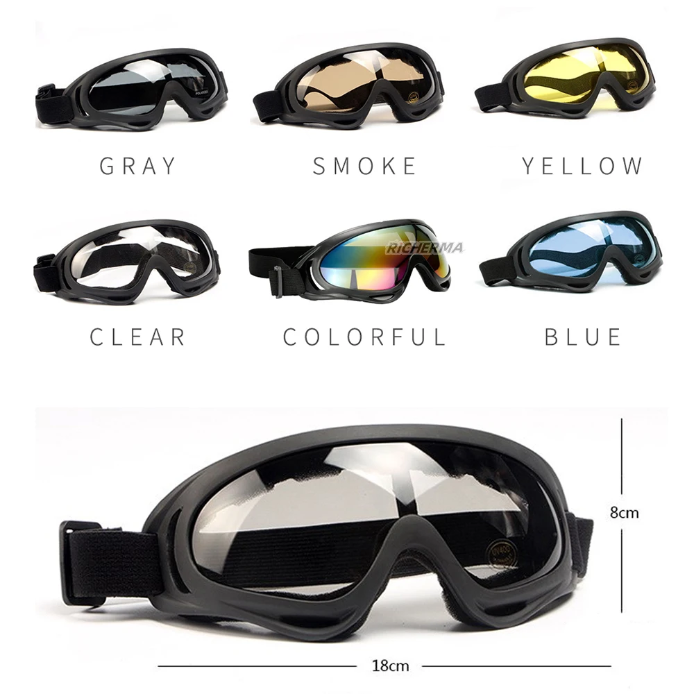 UV Aizsardzība Netīrumi Velosipēds Brilles nepievelk putekļus Motokrosa Brilles Acu Aizsardzībai Regulējams Anti-glare Brilles Motociklu Ski