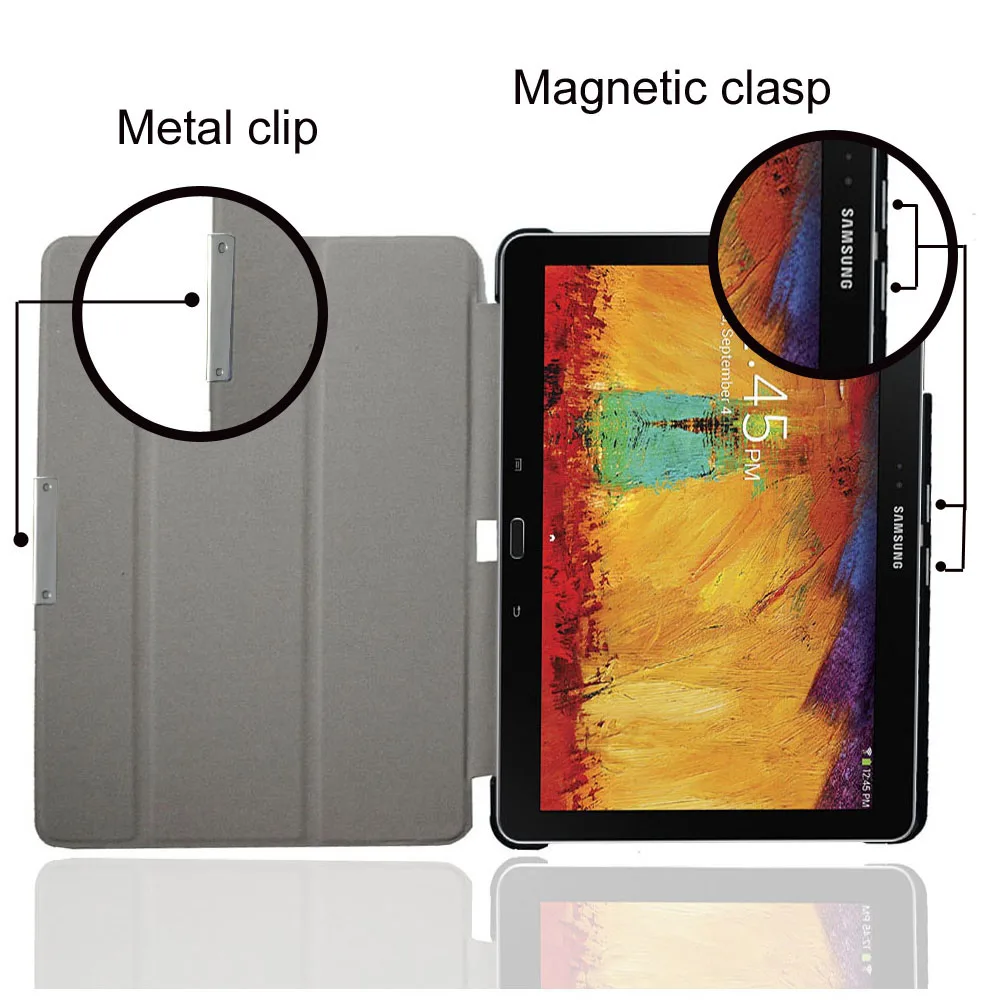 Afesar UltraSlim Stāvēt book Cover Case for Samsung Galaxy Tab Pro 10.1 collu vai SM T520 T521 T525 tablete pu ādas Gadījumā magnētisko