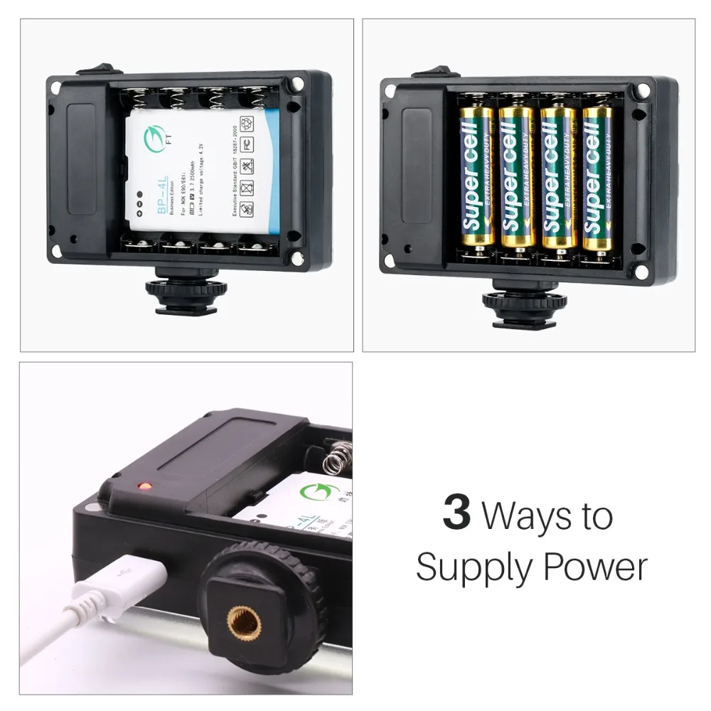 Ulanzi Jaunu 112 Aptumšojami LED Video Gaisma Lampas Uzlādējams Panelis Gaismas BP-4L Bateriju DSLR Kameras Videolight Kāzu Ierakstu