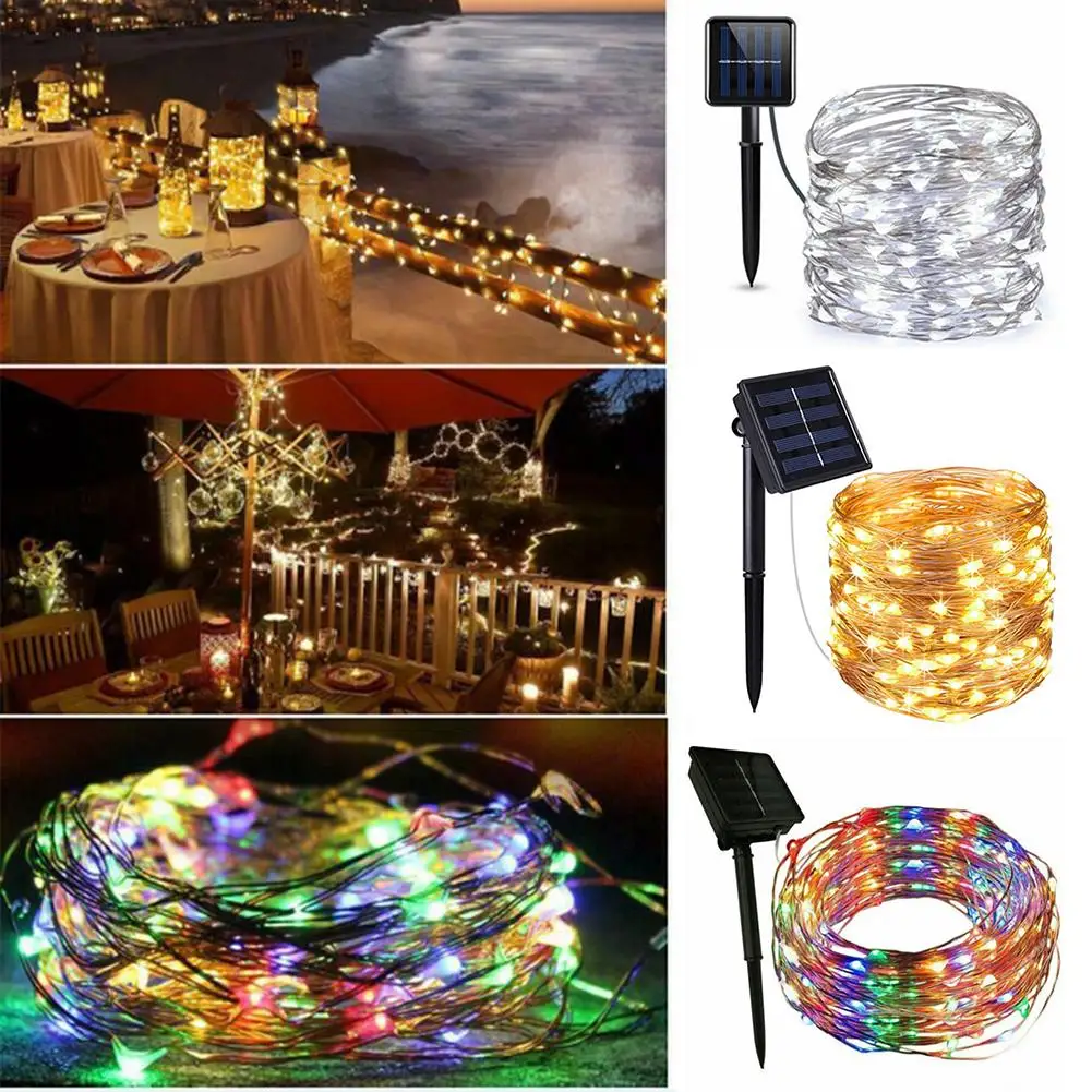 100 Brillia LED Āra Saules Lampas String Gaismas 60/100 Led Pasaku Brīvdienu Ziemassvētku Vainags Saules Dārza Ūdensizturīgs 6/10m