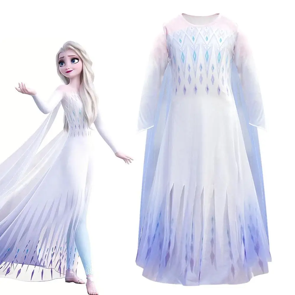 Frozen2 Elsa Kleitu Bērni Kleitas Vin Anna Kostīmu Toddler Karnevāls Dzimšanas dienas svinības Princese Kleita Meitene Apģērbs