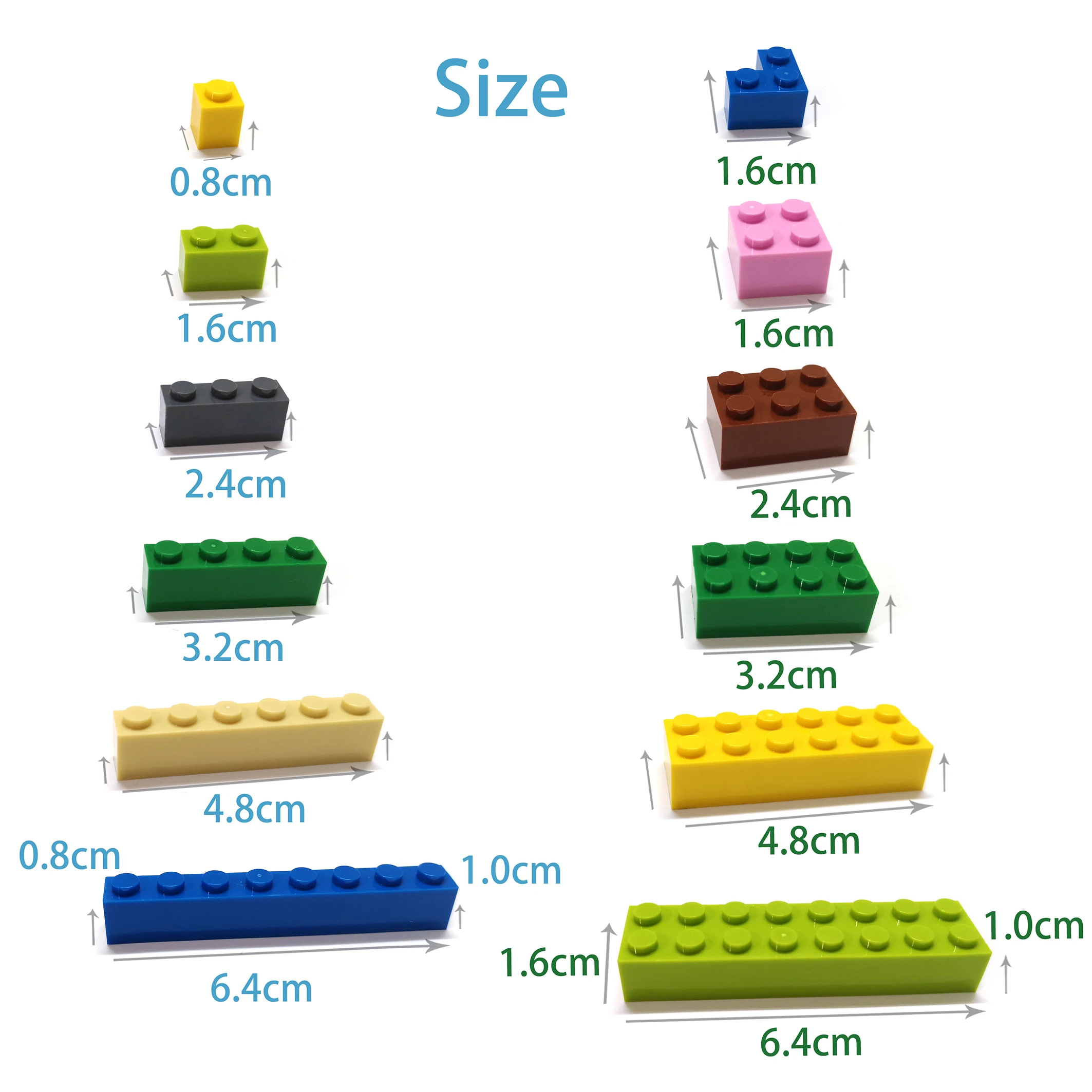 100GAB DIY Celtniecības Bloki, Plānas, Attēls Ķieģeļi Gluda 2x3 11Colors Izglītojošas Rotaļlietas Bērniem Izmērs ir Saderīgs Ar lego