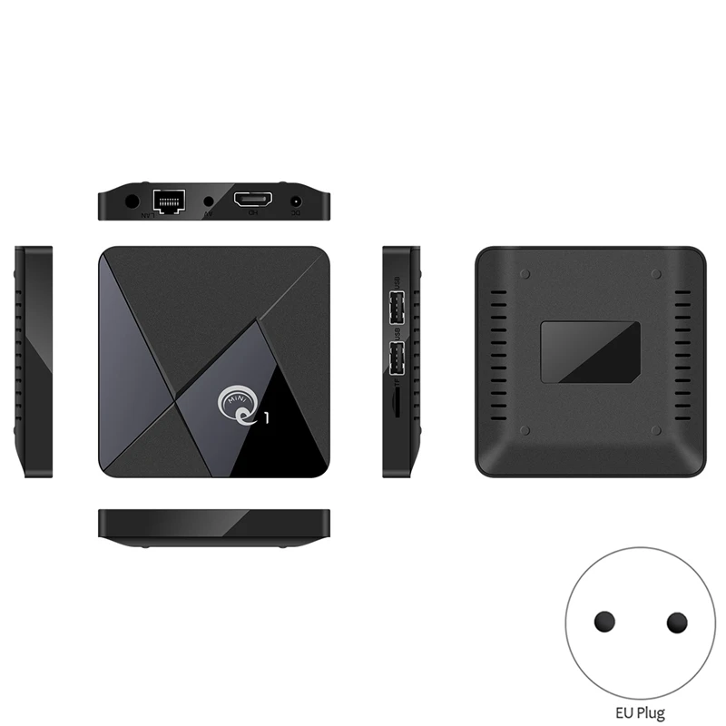 Q1 MINI Smart TV KASTĒ Andriod 9.0 Youtube 2GB 16GB Rockchip RK3328 Četrkodolu 2,4 GHz WIFI 4K Ultra HD Google Play Android TV Box