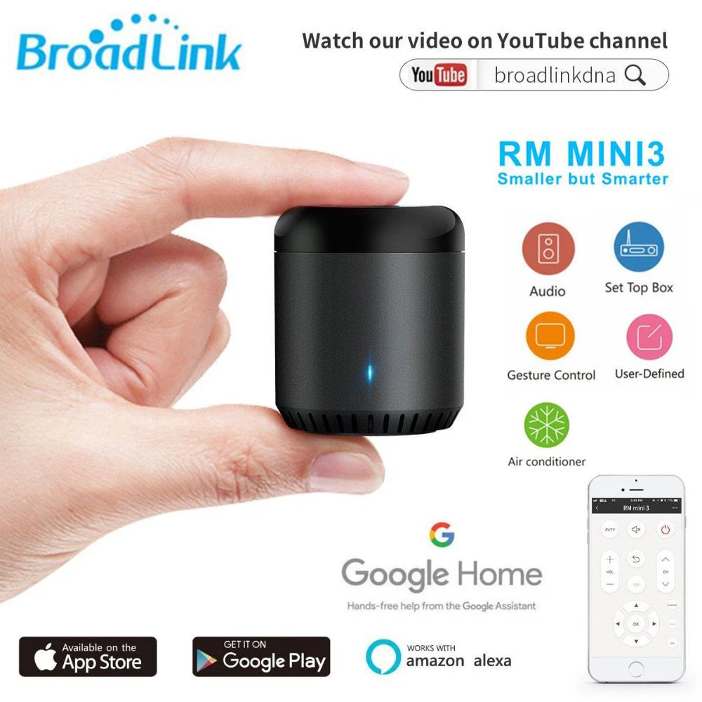 Broadlink Smart Home Kontrolieris RM Pro RM33 RM Mini3 WIFI IS RF Siri Balss Tālvadības pults, Lai Alexa, Google Home Automation