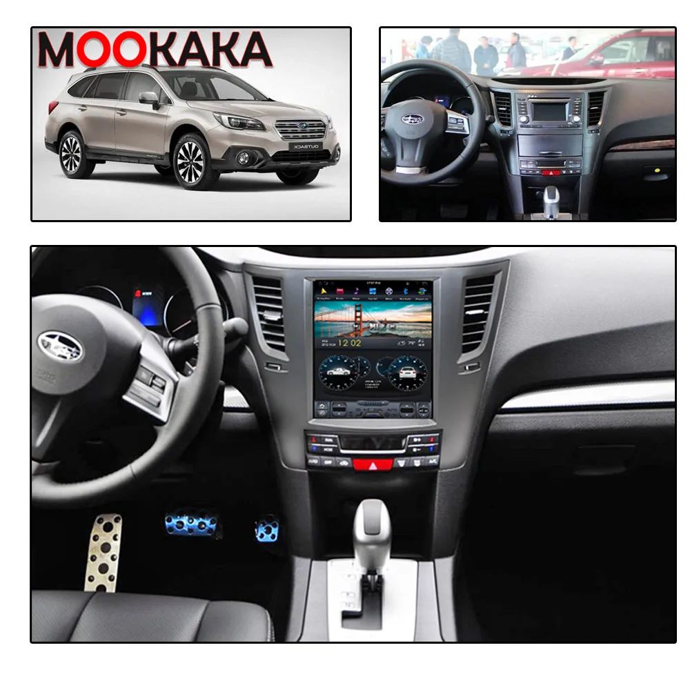 4G+128G Tesla Carplay Ekrānu Par Subaru Legacy Outback 2009 2010 2011 2012 2013 Android 9 Multimediju GPS Audio Radio Stereo