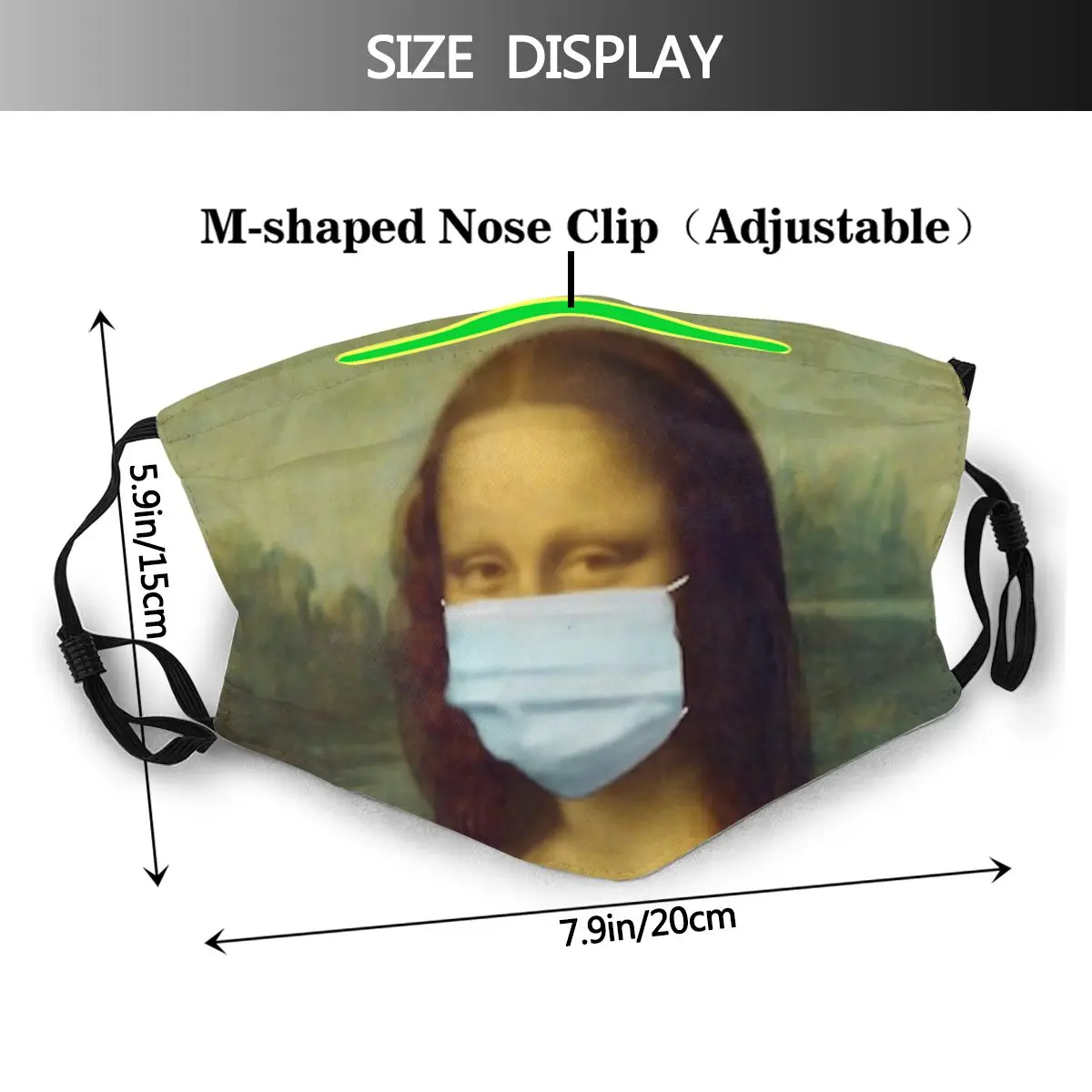 Mona Lisa Auduma Maskas Karantīnas Cimdi, Sejas Maska, Nagu Pārklājums Ar Filtriem Sejas Aizsardzības
