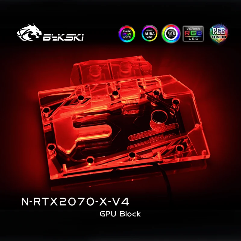 Bykski N-RTX2070-X-V4 Par NVIDIA RTX2070 Dibinātājs Izdevums 2060 Super Pilns Pārklājums GPU Ūdens Bloks, videokarte MOBO AURA SINHRONIZĀCIJA