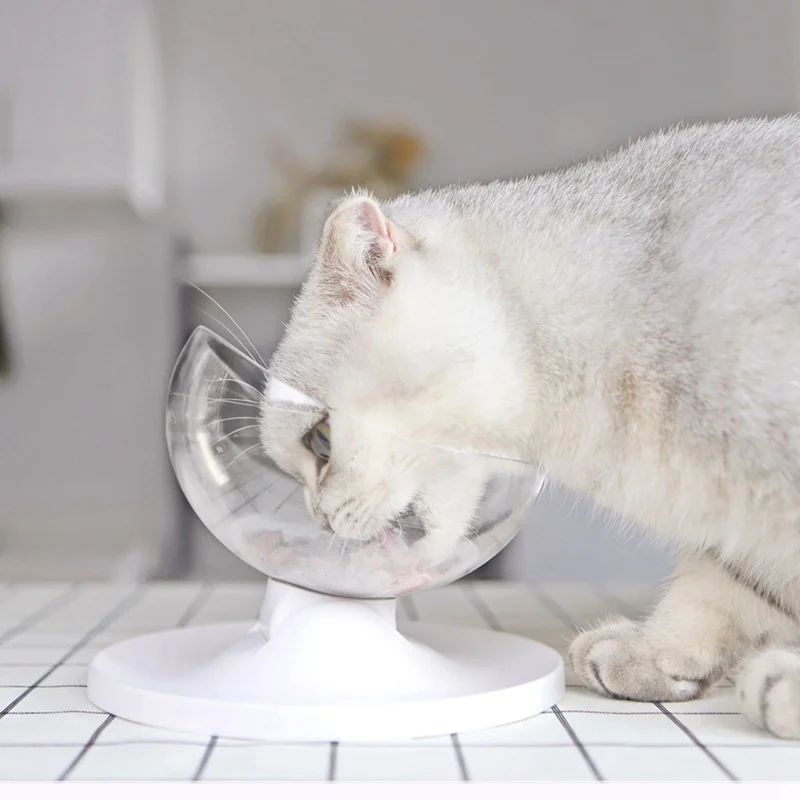 Izturīga Pet Kaķu barība Bļodas Barotavas Vairāku Leņķu Regulēšana Kaķis Uzkodas Piederumi ar Anti-Pretslīdēšanas Gumijas Kāju Paklājiņš Mājdzīvnieku Produkti