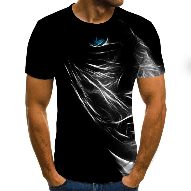 Ir 2021. Jauno Vasaras 3D Iespiesti Vīriešu T-Krekls Gadījuma Īsām Piedurknēm Vīriešu Modes Elpojošs Ērti Hip-Hop Augšu