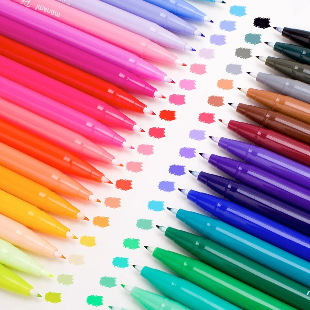 Mākslas Marķieri, Pildspalvas Akvarelis, Pildspalvu Komplekts-Medium & Fine Tip,uz Ūdens bāzes, Krāsošana Marķieri,Bagātas un Košas Krāsas Perfect Pieaugušo Krāsa