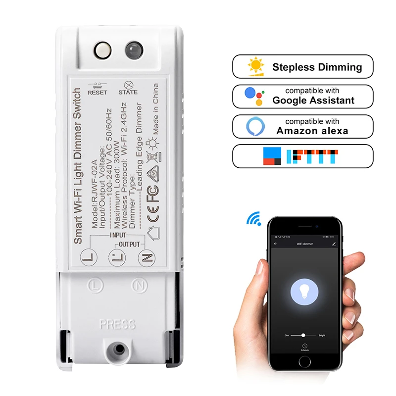 Smart Wifi Dimmer Slēdzi, Bezvadu Balss vadību DIY Reostats Tālvadības tālsatiksmes Smart Home Gaismas Elektroierīces