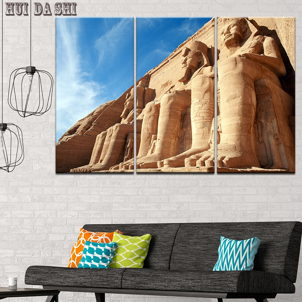 HD Iespiests 5 Gabali Sienas Art Pictures Karkasa Mājas Dekoru Plakātu Ēģiptes Templis Krāsošana Audekls Drukāt Dzīvojamā Istaba Moduļu Plakāts