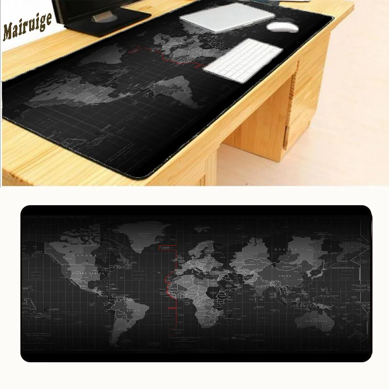 Mairuige Black Pasaules Kartē Modes Gal Datoru Spēļu Pele Spilventiņu Izmērs Sūtīt Zēns Draugs Labāko 30x60cm/90*40/30*80cm