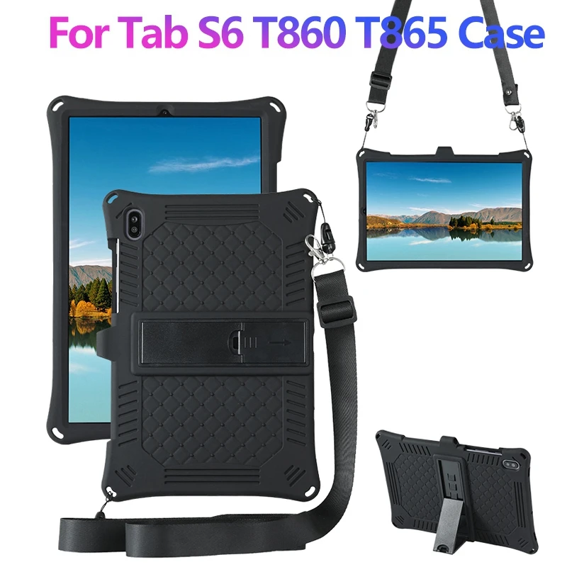 Samsung Galaxy Tab S6 T860 T865 Gadījumā 10.5 Collu Tablete Gadījumā Tablet Stand ar Siksniņu un Kondensators Pildspalvu