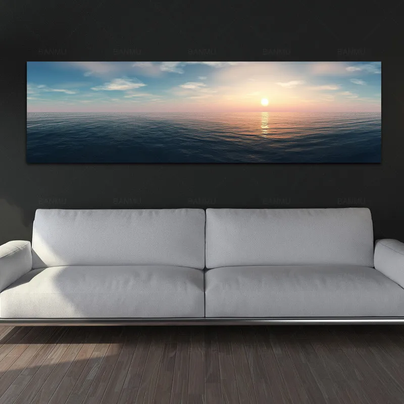 Kanvas glezna landcape art print sienas attēlu un plakāti skatīt sunreise attēlu sienas artPainting apdarei: dzīvojamā istaba
