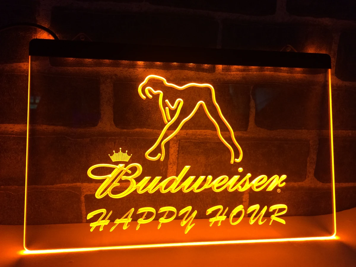 LA627 - Budweiser Seksīgā Dejotāja Laimīgā Stunda Bārā Neona Zīme, mājas dekoru amatniecības