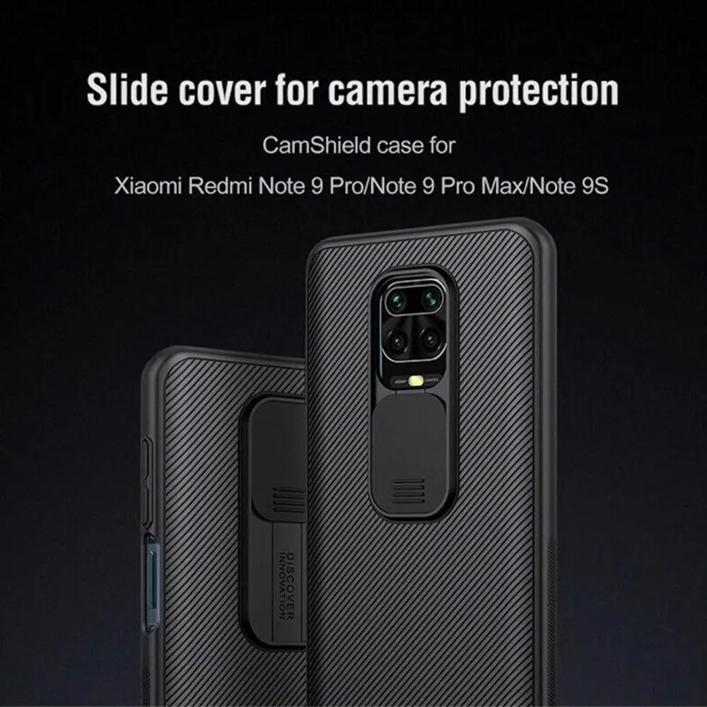 Par Xiaomi Redmi, Ņemiet vērā, 9 Pro/Piezīme 9 Pro Max/Piezīme 9S Gadījumā, Lietu Vāku Dropshipping Plastmasas Kameras Nillkin Objektīvs Aizsardzības Slīdēja I9X9