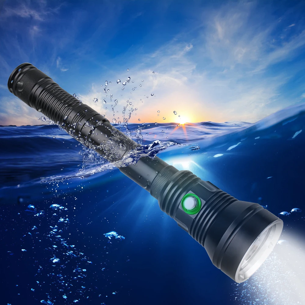 BORUiT XHP70.2 LED Spēcīgs Niršanu Lukturīti 4000LM 5 Režīmu IP68 Zemūdens 80M Lāpas 18650 Nirt Lampas Zemūdens Laternas