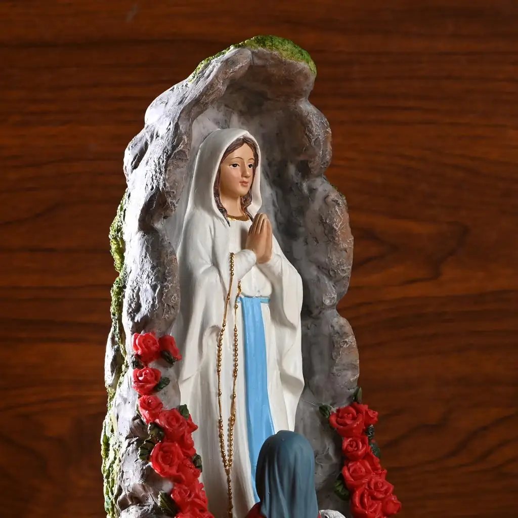 1PC Reti Jaunavas Marijas Statuetes Kristiešu Attēls Reliģiskās Kāzu Dāvana Ziemassvētku Galda Displeja Mājas Dekoriem Rotājumi
