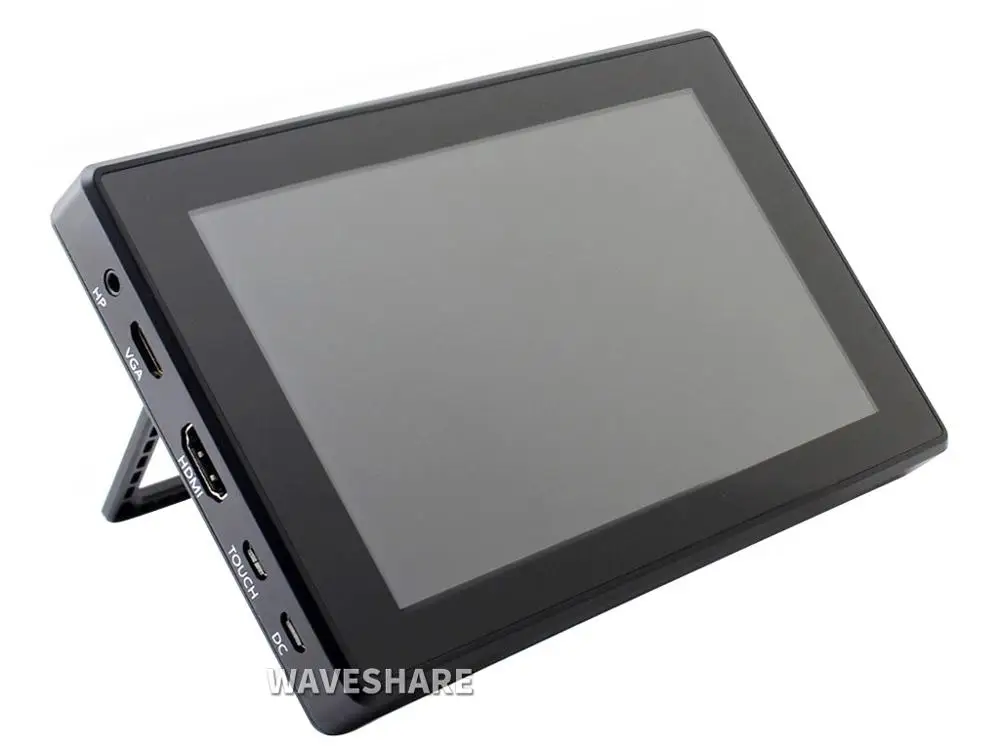 7inch HDMI LCD (H) (ar korpusu), 1024x600, IPS Capacitive Touch LCD Ekrāns ar Rūdīta Stikla Vāks, Atbalsta Multi mini-Datoriem