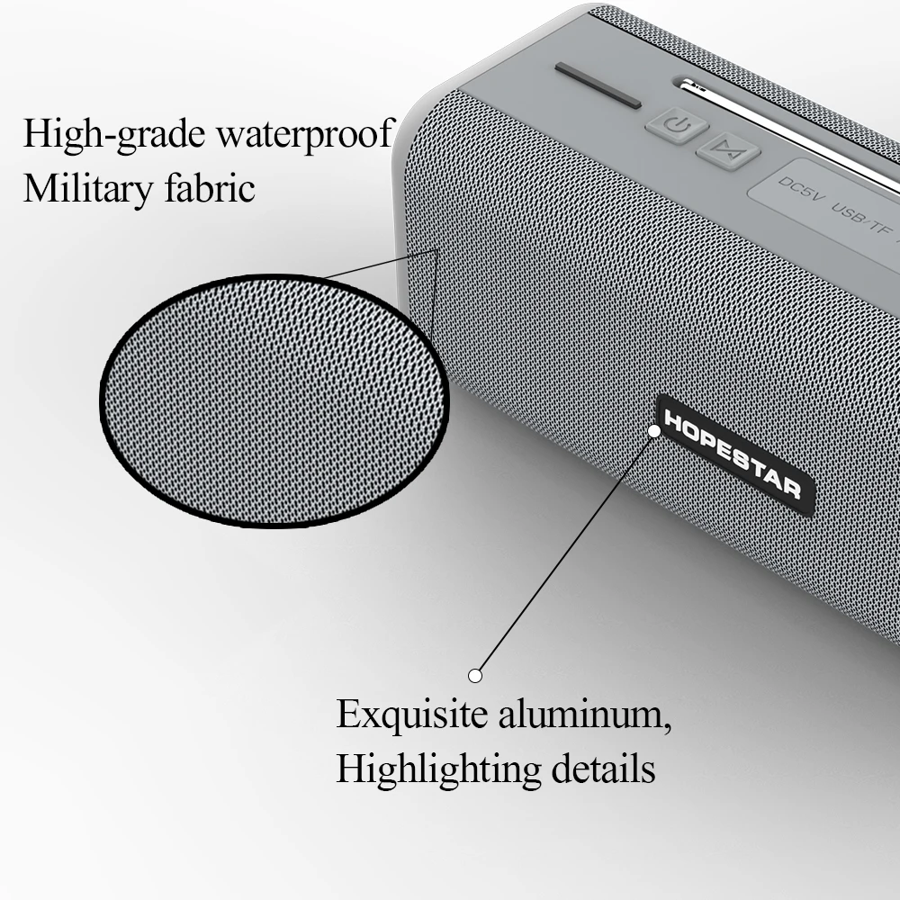 HOPESTAR T9 Ūdensizturīgs Bezvadu Bluetooth skaļruni, Āra liela Jauda, Subwoofer Ārējās Antenas TWS Domofons Skaļrunis Ar FM TF