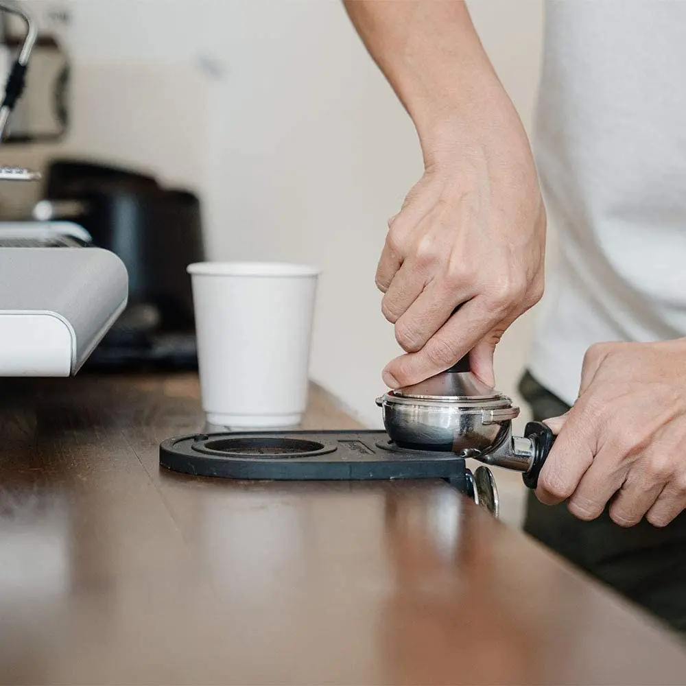 Kafijas Nospiediet Līdzeklis Nerūsējošā Tērauda Espresso Drošs Rokturis masīvkoka Spiediena Bāzes Blietētājus - 1 49mm