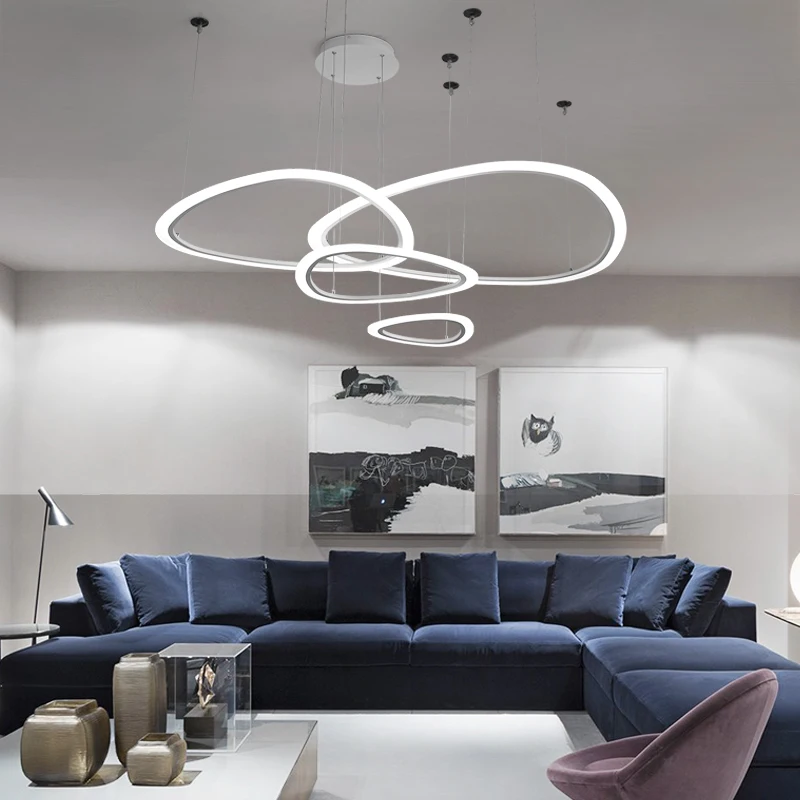 Radošā DIY LED Lustras Balts lustras apgaismojums Dzīvojamā Istaba Guļamistaba lampadari Apturēšanu Apgaismes iekārtas Home Mūsdienu Lustra