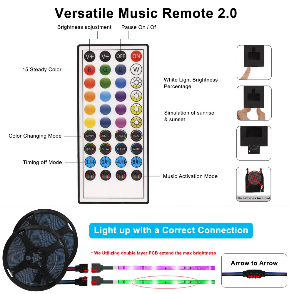Bluetooth Mūzikas LED Lentes Ruban LED Backlight TV, Apgaismojums, Virtuves, Kāpnes Reostats LED Apgaismojums RGB Lentes ar tālvadību