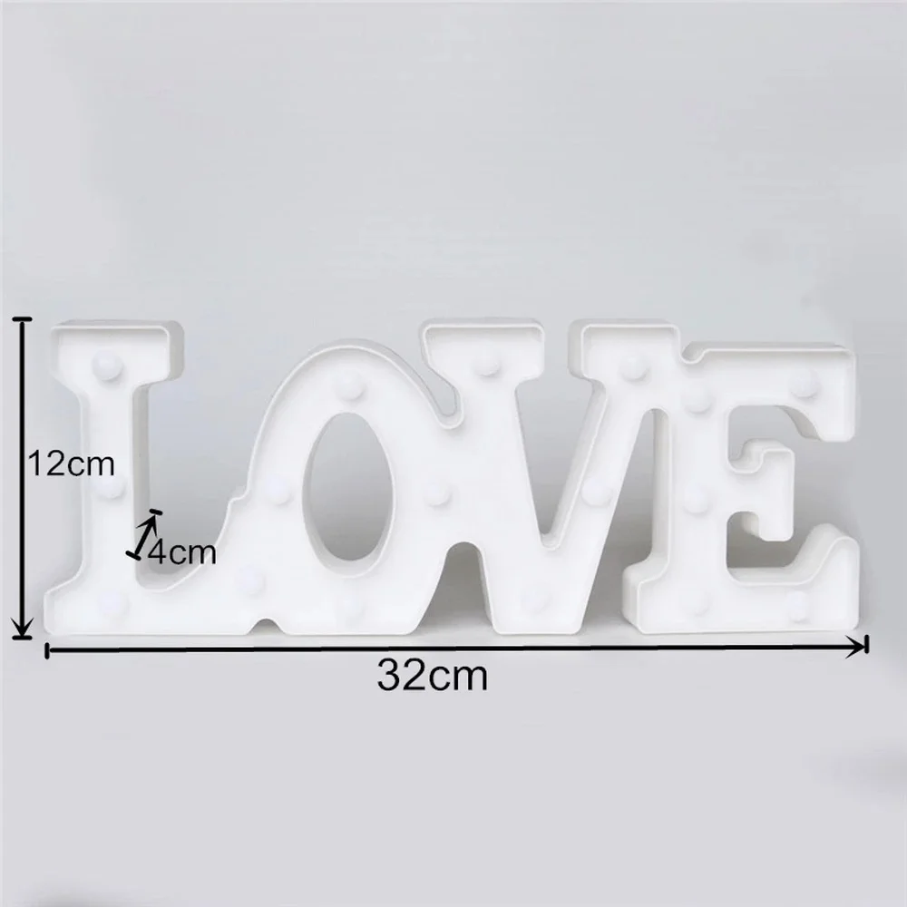 3D Mīlestību Sirdī LED Vēstuli, Lampas, Iekštelpu Dekoratīvās Zīme Nakts Gaismas Telts, Kāzu Dekori, Dāvanu Romantiska 3D LED Nakts Lampa