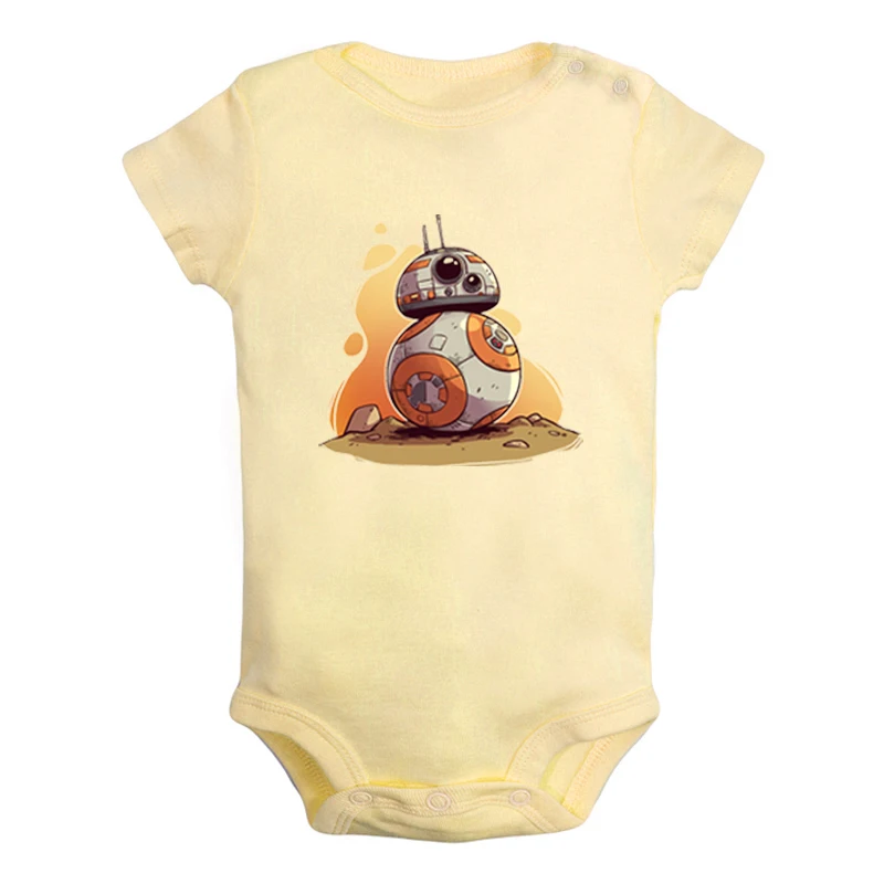 Star Wars Force Atmodina Izturība BB-8 Jaundzimušo Bērnu, Zēnu, Meiteņu Tērpiem Jumpsuit Drukāt Zīdaiņu Bodysuit Drēbes Kokvilnas Komplekti