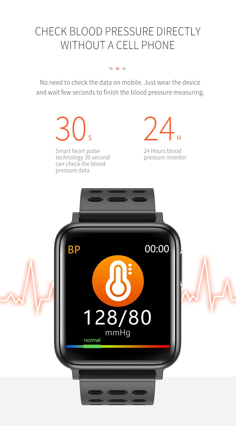 KAIHAI EKG PPG SpO2 melnā tērauda smartband fitnesa aktivitātes tracker smart aproce joslā, asinsspiediens, Sirdsdarbības skābekļa monitors