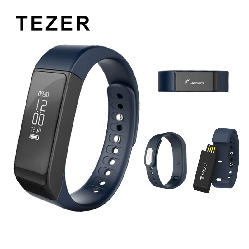 Sākotnējā Tezer Bezvadu Bluetooth 4.0 i5plus smart Aproce FitnessCall SMS Atgādinājums Pedometrs Tracker Sporta smart aproce