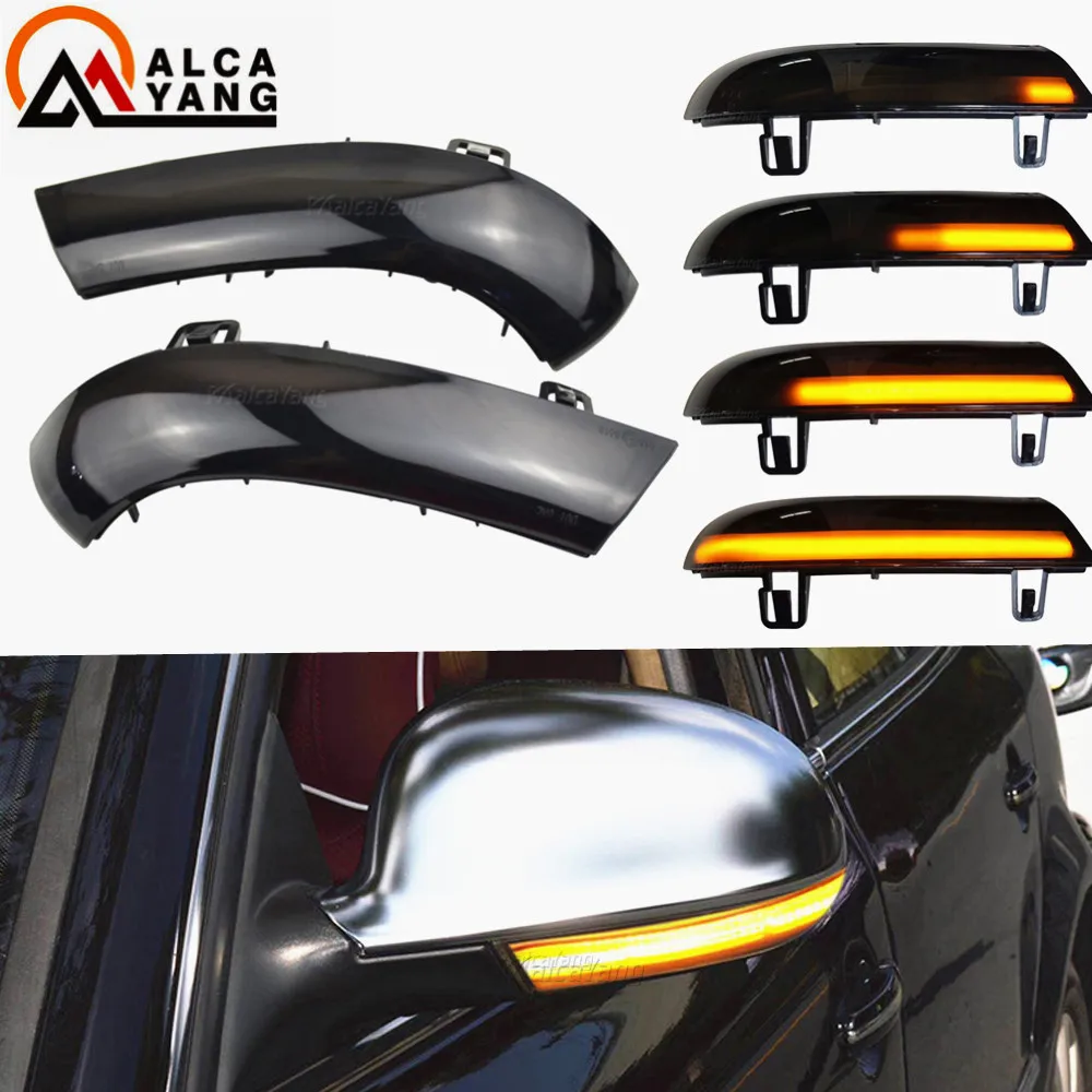 2 gabali Sānu Spoguļi indikators dynamic blinker LED Pagrieziena Signāla Gaismu VW GOLF 5 GTI V MK5 Jetta Passat B5.5 B6 Sharan Superb