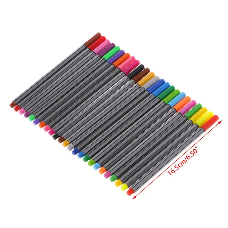 Vējš 24 Krāsas 0,4 mm, Pildspalvas Fineliner Superfine Marķieri, Pildspalvas Māksla Zīmēšanas Bērniem Grafiti Āķis Šķiedras Rakstāmpiederumi Skolas Piederumi