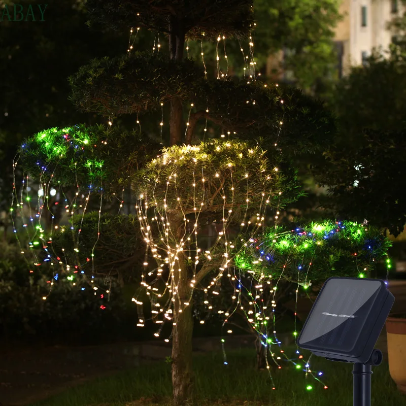 LED Saules Gaismas Ūdensizturīgs Pasaku Vainags Gaismas Stīgu Āra Brīvdienu Ziemassvētku Puse, Kāzu Saules Lampas Decora