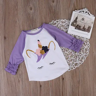 1-6Y Bērns, Zīdainis Jaundzimušā bērna Baby Girl Mežģīņu Ziedu garām Piedurknēm T-Krekls Top Apģērbs Apģērbs