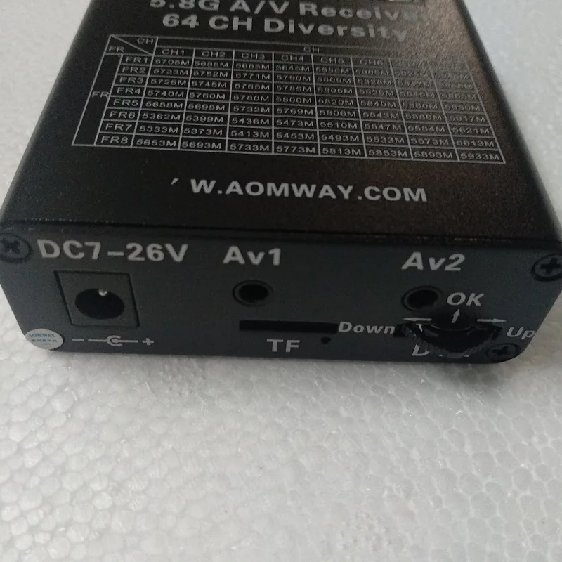 Aomway 5.8 G A/V Uztvērējs 64 CH Daudzveidību Ar Ciparu LED Displejs DVR Veidot RX