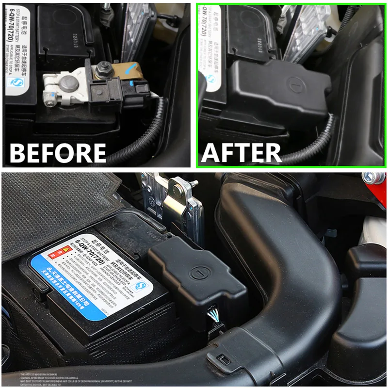 Auto Dzinēju Akumulatoru Anoda Negatīvs Elektrods, Pole Termināla Aizsardzības Vāks Renault Koleos II Kadjar Samsung QM6-2018