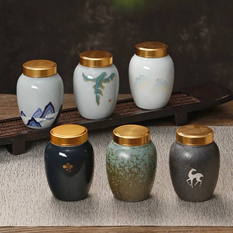 2019 Ziemas Ķīniešu Keramikas Metāla Vāku, Tējas Kannas, Aizzīmogotā Portatīvo Ceļojumu Mazo Paku Glabāšanas Pamosties Tējas Nelielu Tējas Kaste Ar Jums