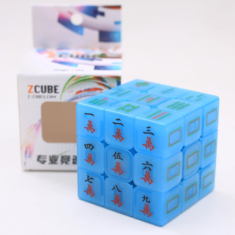 ZCUBE Mahjong 3x3x3 Speed Magic Kubi Puzzle 3x3 Cubo Magico Izglītības Bērniem, Bērniem Dāvanu Rotaļlietas Pieaugušajiem