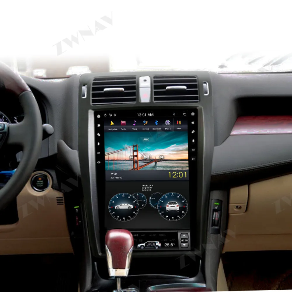 Android 9 PX6 4G128G Tesla Ekrāns TOYOTA CROWN 13 13 paaudzes Auto Multimediju Atskaņotājs, GPS Navigācija, Audio Radio
