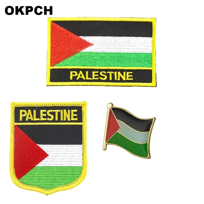 Palestīnas karogu plāksteris žetons 3pcs Kopums Ielāpus Apģērbu DIY Apdare PT0027-3
