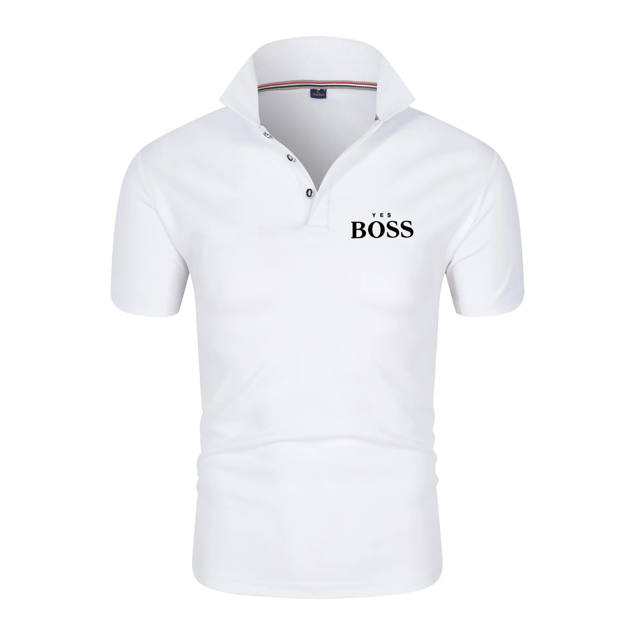 Vasarā Jaunu Produktu, Zīmolu Vīriešu Boss Plānas Īsās Piedurknes Biznesa Vienkāršu Komfortu Elpot Brīvi Kokvilnas Atloks Polo Krekls