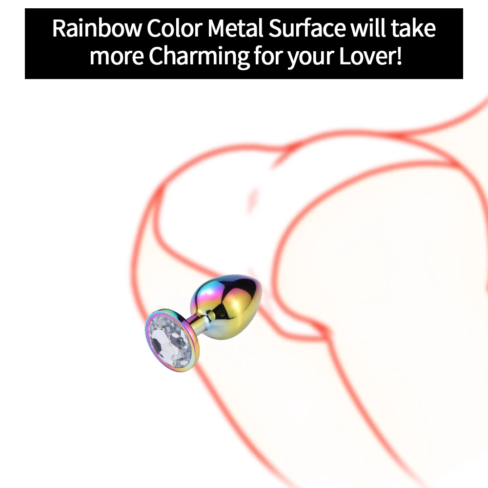 Jaunu Butt Plug Komplekts Rainbow Gluda Virsma Anālais Plug Vīriešiem SML Lielums Anālā Rotaļlieta Iesācējiem Mācību Pāris Seksa Rotaļlietu par Seksu, Veikals