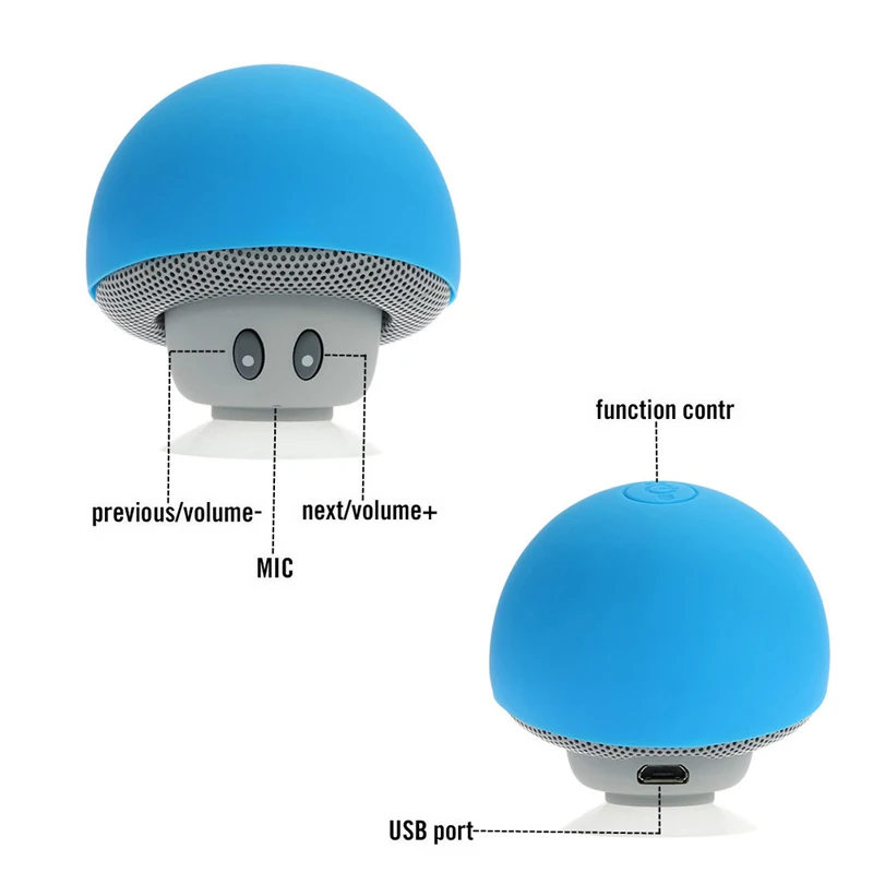 Mini Sēņu Bluetooth Skaļruni Bezvadu Stereo Mūzikas Skaļruņi Viedtālruņiem Ar Mikrofonu Tālruņa Stāvēt Skaļrunis, GAB