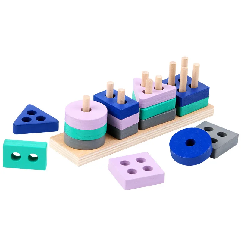 DIY Mini Koka Puzzle Rotaļlietas Ģeometriskas Formas Matching Pārī Valdes Montessori Mācību Izglītojošas Rotaļlietas Bērniem Bērniem