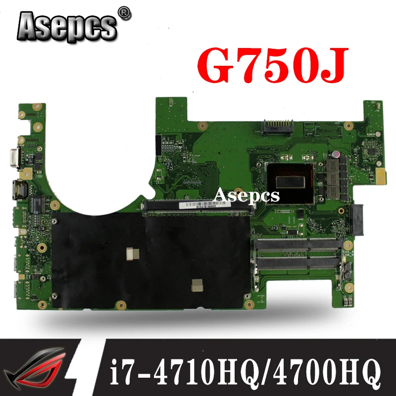 Nosūtīt dēlis +2D Portatīvo datoru mātesplati Par Asus G750JM G750JW G750JH G750JX G750J G750 Testa sākotnējā mainboard i7-4710HQ I7-4700HQ