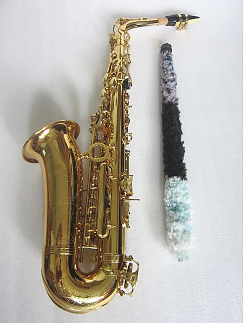 New augstas kvalitātes Alto saksofons Zelta alto saksofons R54 modelis Pilnu piederumi uzlika mutei un gadījumā,