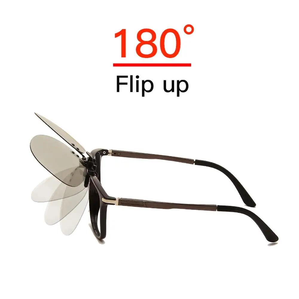 LongKeeper Classic Polarizētās Clip-on Saulesbrilles Vīriešiem Flip-up Nakts Redzamības Lenes, Saules Brilles Sievietēm Photochromic Braukšanas Brilles