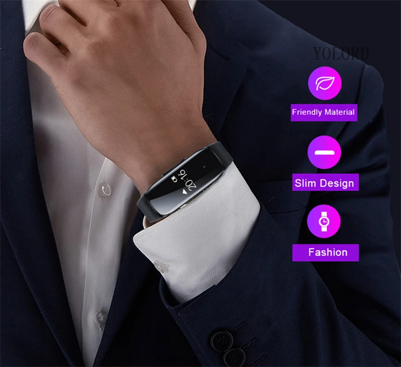 Profesionālās Veikšana Smartband Balss Foto Ieraksti HD Ekrāns Smart Joslā Skatīties Smartwatch